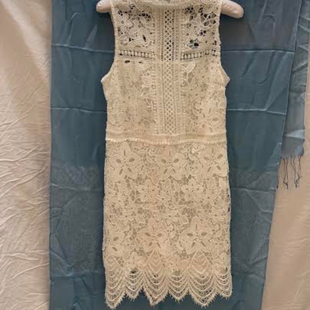 She and Sky White Lace Summer Dress